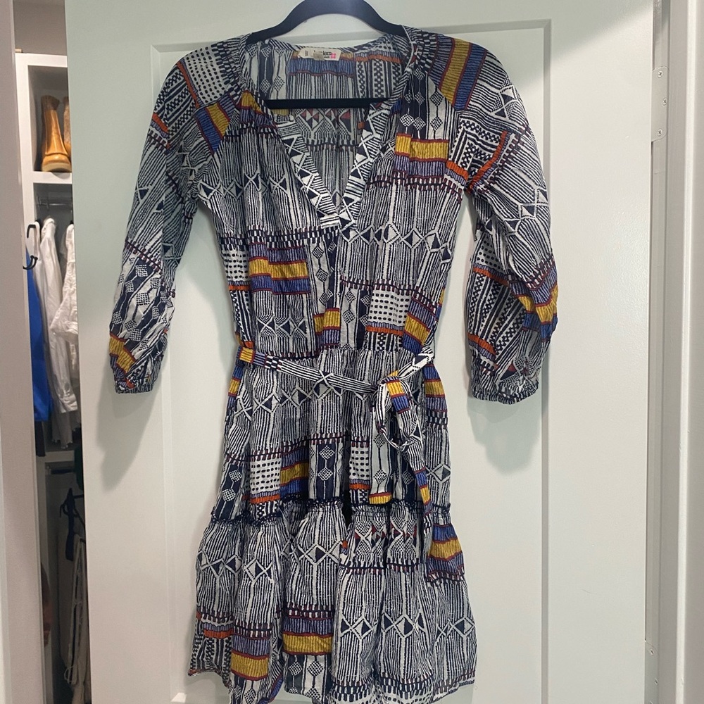Lemlem Multi Color Long Sleeve Cover-up with belt